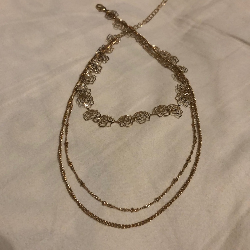 Gold layered necklace